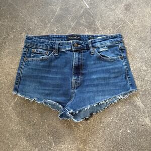 Lucky Brand Cut Off Denim Jean Shorts Womens 8 Blue Faded Stretch 2" Waist 28